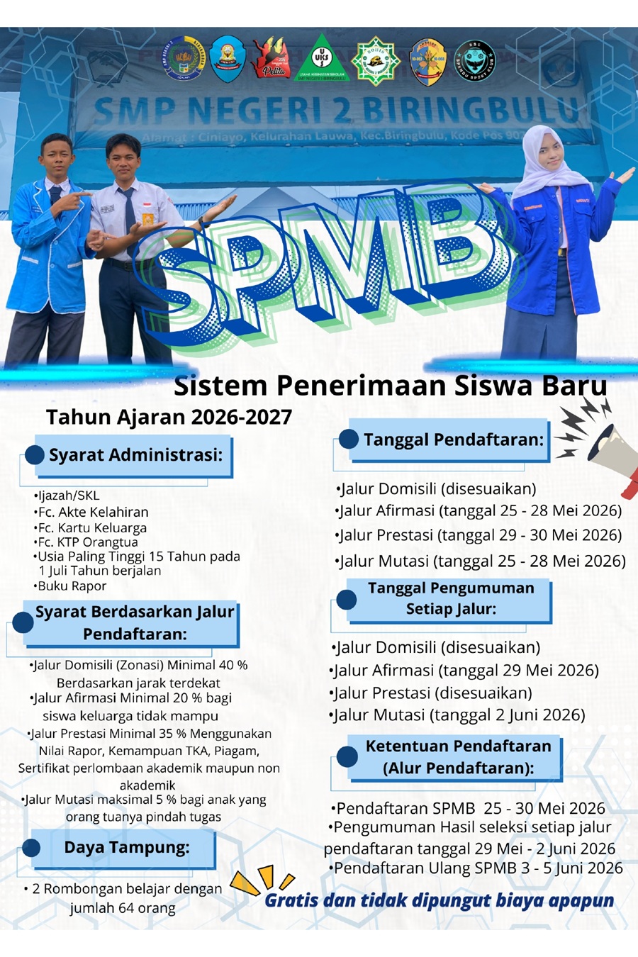 Info Pendaftaran Siswa Baru (PPDB) 2026/2027